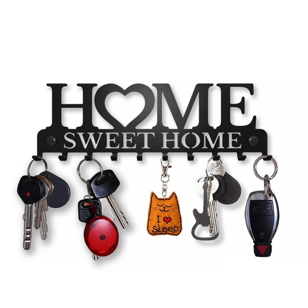 10 Hook Black Iron Wall Hook - Home Phase
