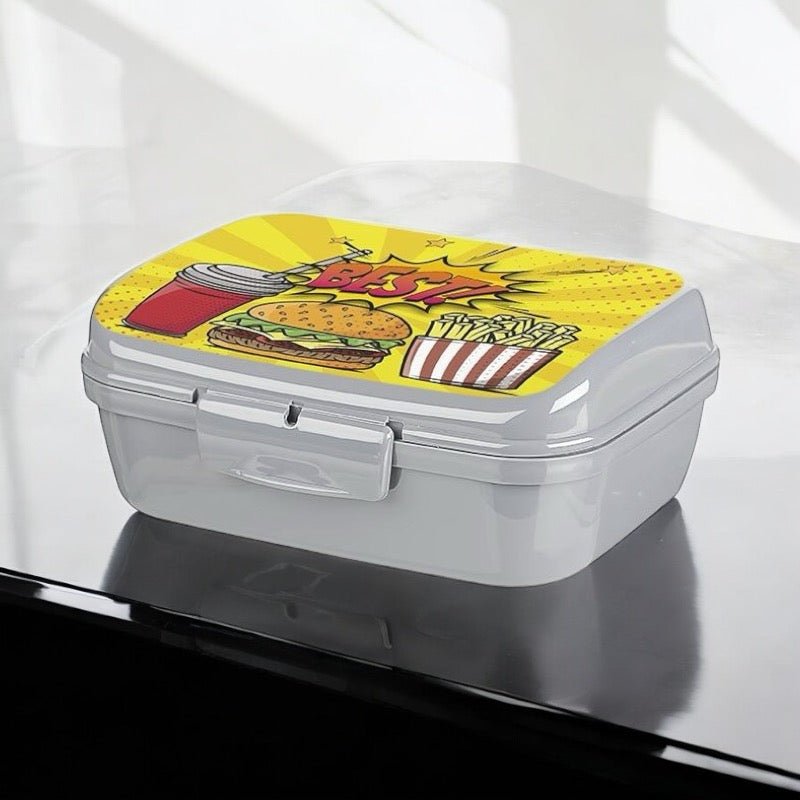 1000ml Kidz Lunchbox - Grey Fast Food - Style Phase Home