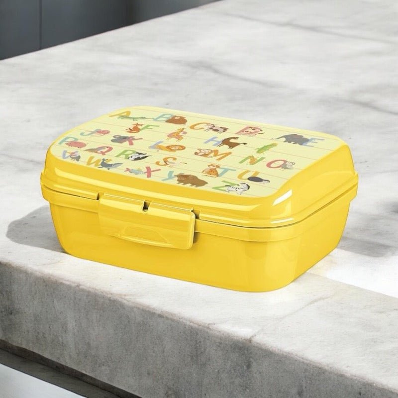 1000ml Kidz Lunchbox - Yellow ABC Animal - Style Phase Home