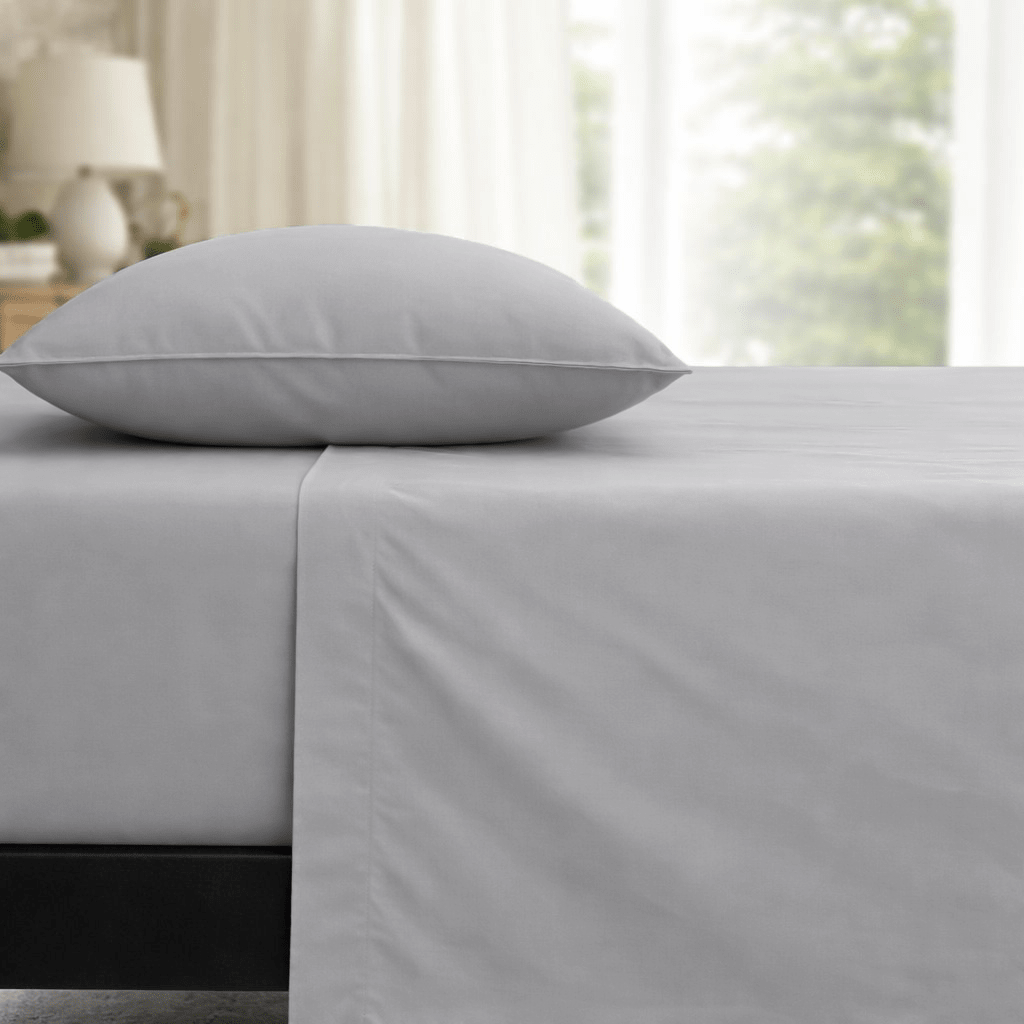 144TC Soft Finish Cotton Flat Sheet - Double/Queen - 250 x 230 cm - Home Phase