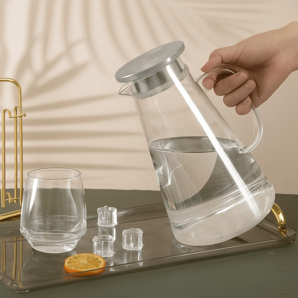 1.8L Clear Borosilicate Glass Tea Pot - Home Phase