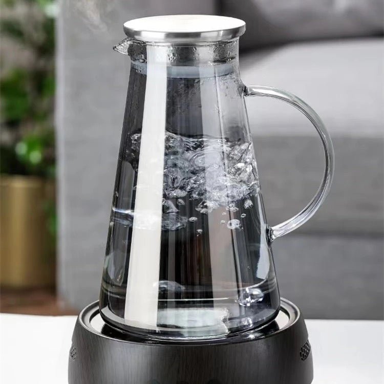 1.8L Grey Borosilicate Glass Tea Pot