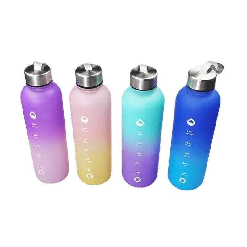 1L Time Marker Frosted Water Bottle - Style Phase Home
