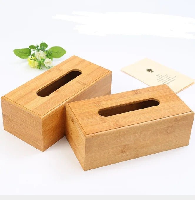 1PC Bamboo Tissue Box - 24 x 11.5 x 9 cm - Style Phase Home