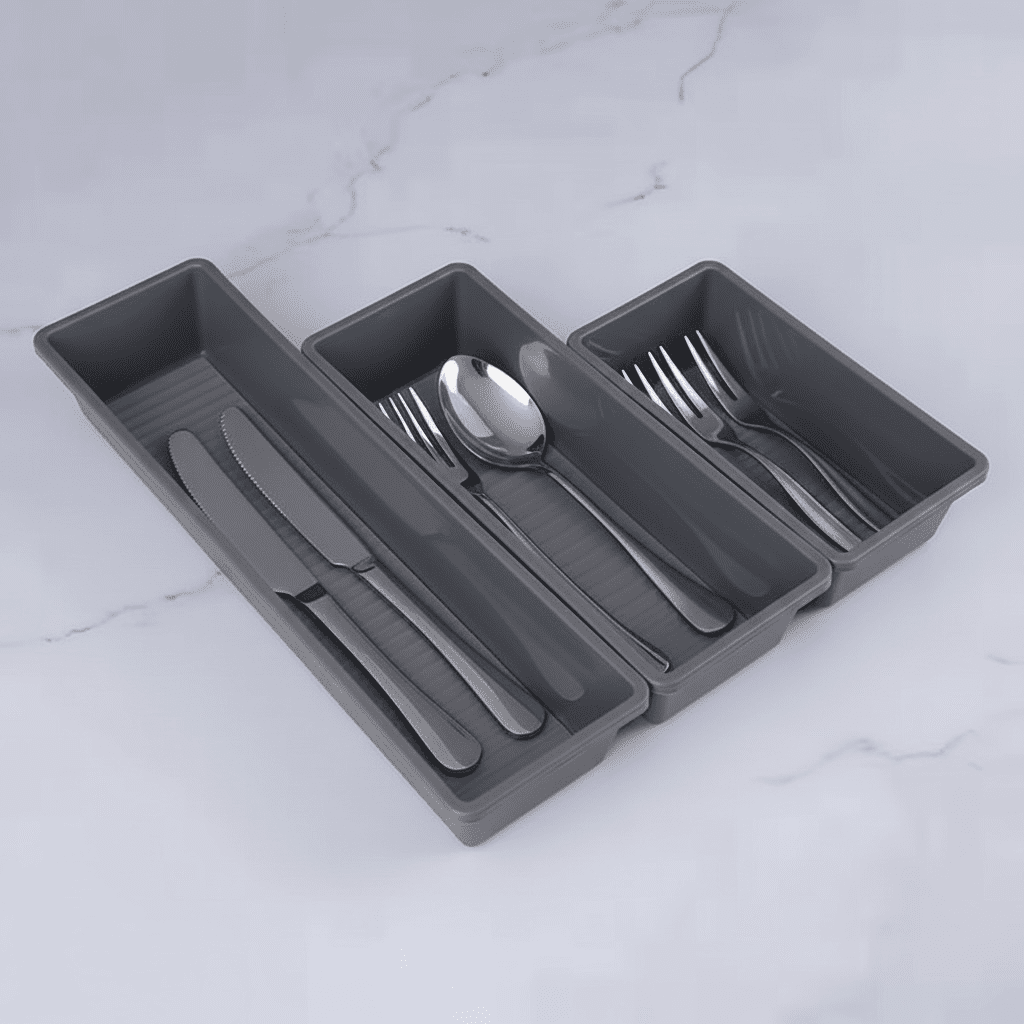 1PC Non Slip Drawer Organizer - Grey - Home Phase