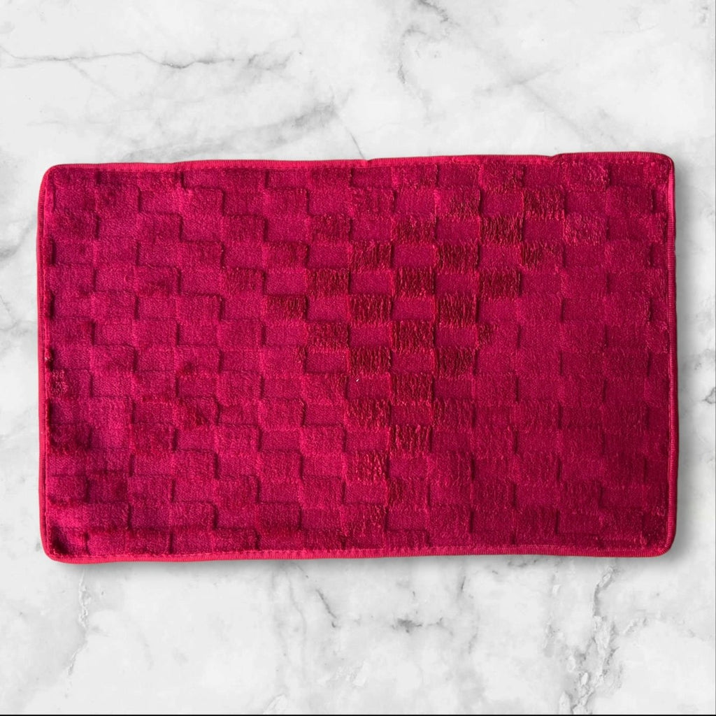 1PC Soft Embossed Bathroom Mat - Check Design - Style Phase Home
