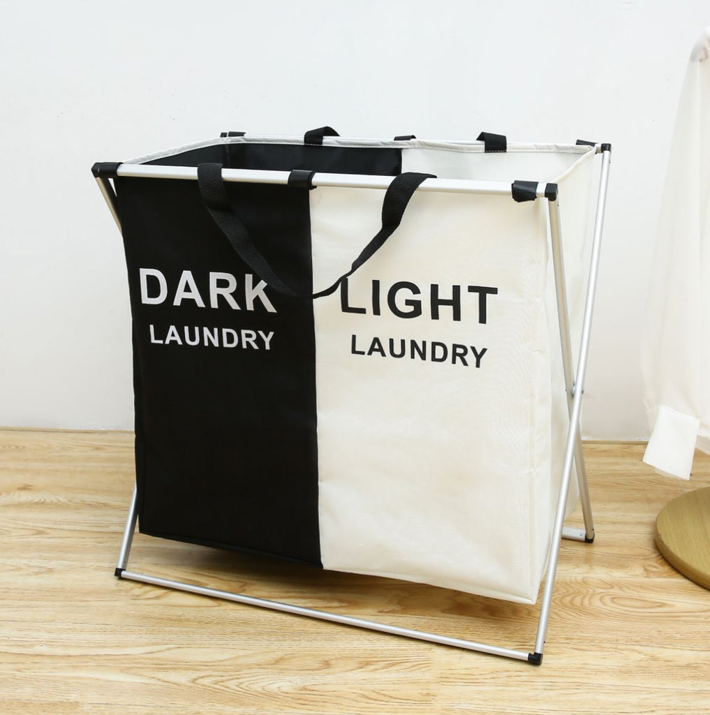 2 Compartment Dark & Light Laundry Basket - Home Phase