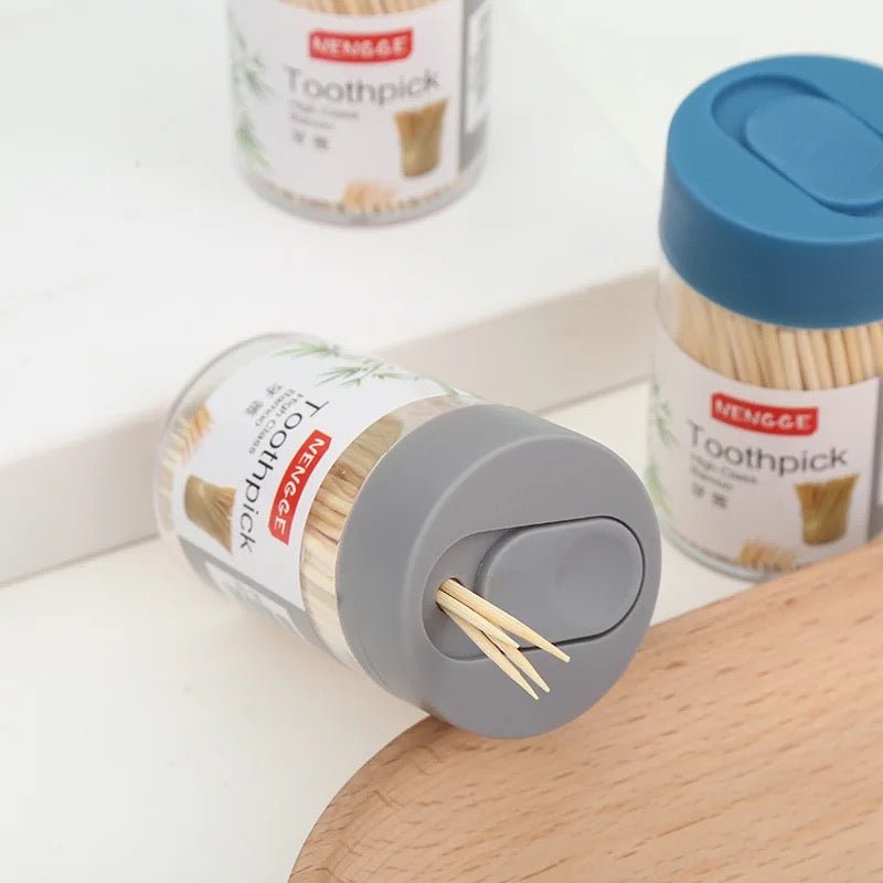 2 Pack Bamboo Toothpicks & Dispenser - Style Phase Home