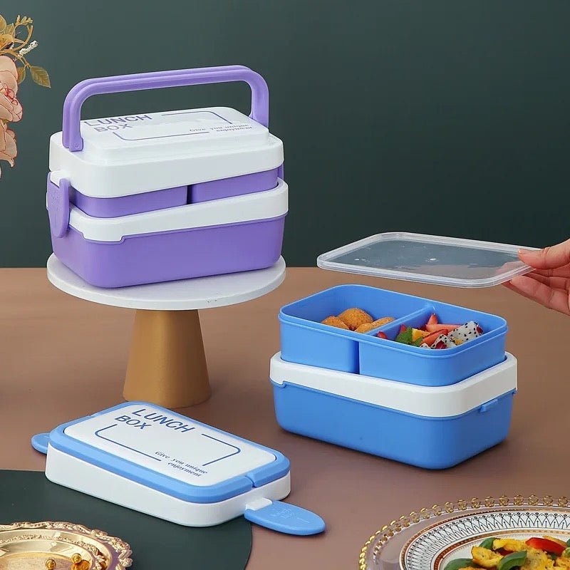 2 Tier Multi - Compartment Bento Lunchbox - 1.5 L - Style Phase Home