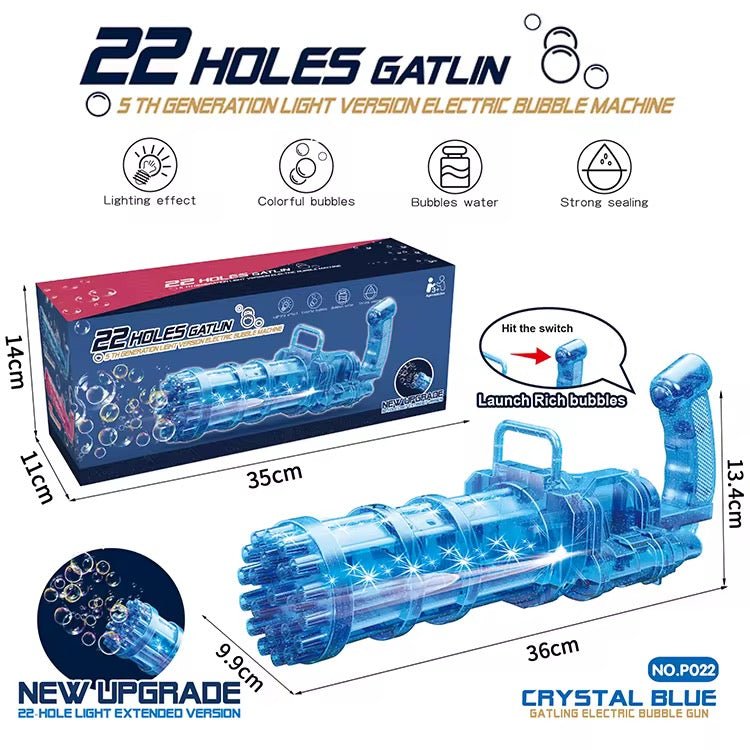21 Hole Gatlin Bubble Gun - Home Phase
