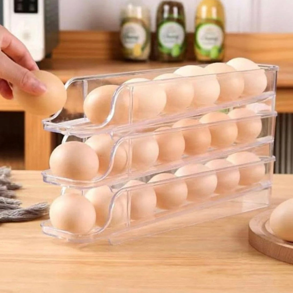 2PC Acrylic Stackable Egg Storage Tray - Style Phase Home