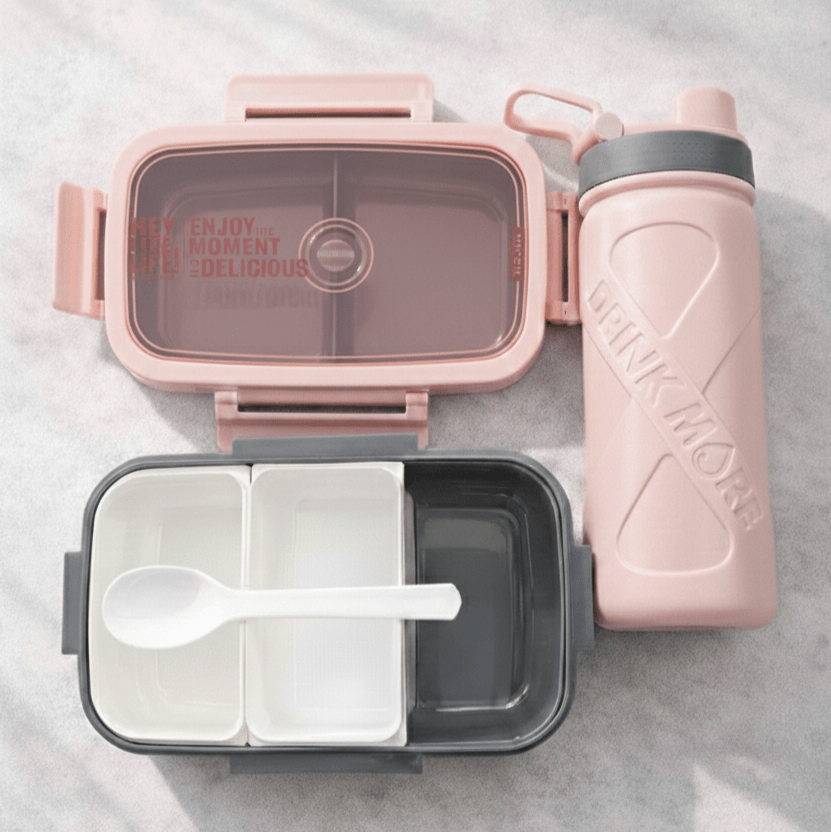 2PC Bento Lunchbox Set - 1300ml Lunchbox + 700ml Bottle - Home Phase