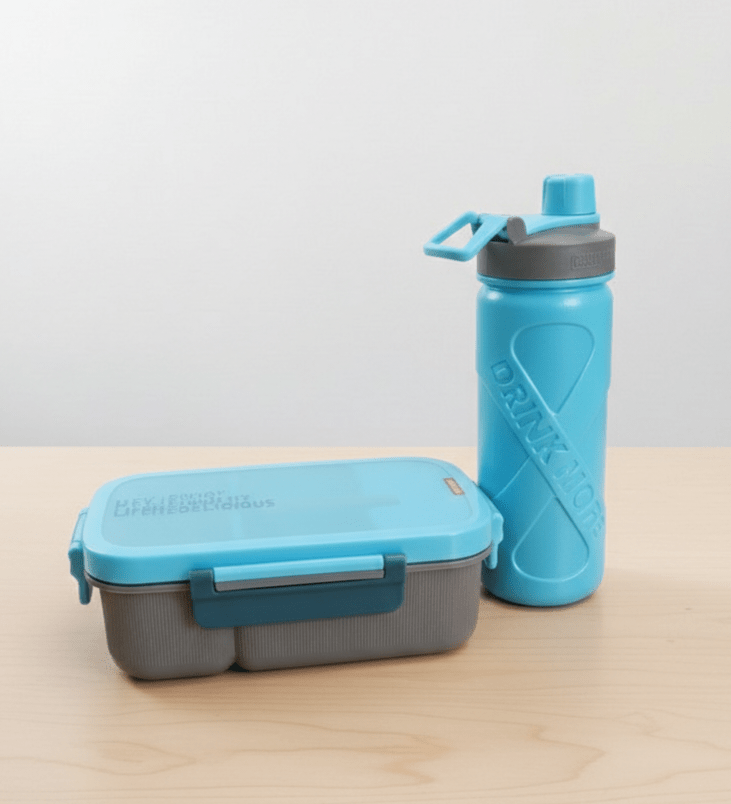 2PC Bento Lunchbox Set - 1300ml Lunchbox + 700ml Bottle - Home Phase