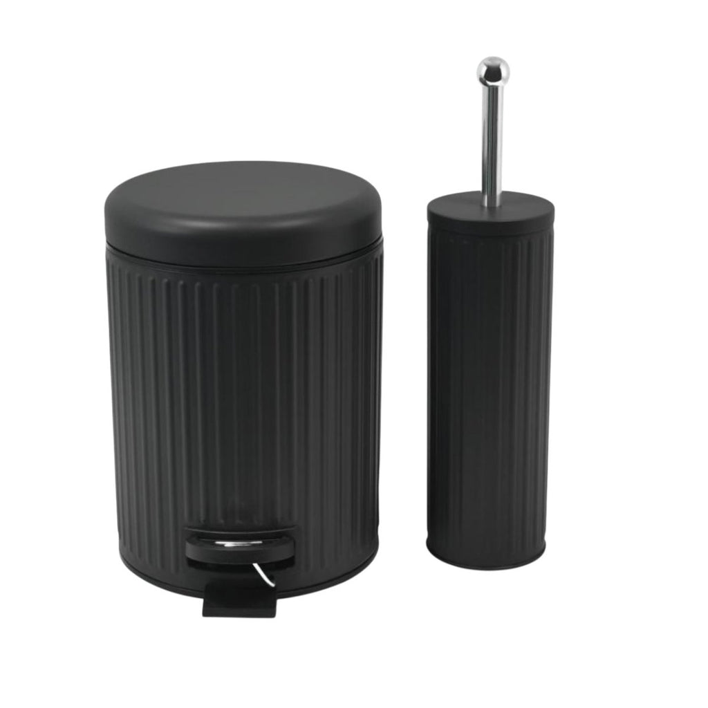 2PC Danny Home Modern Pedal Bin & Toilet Brush Set - Home Phase