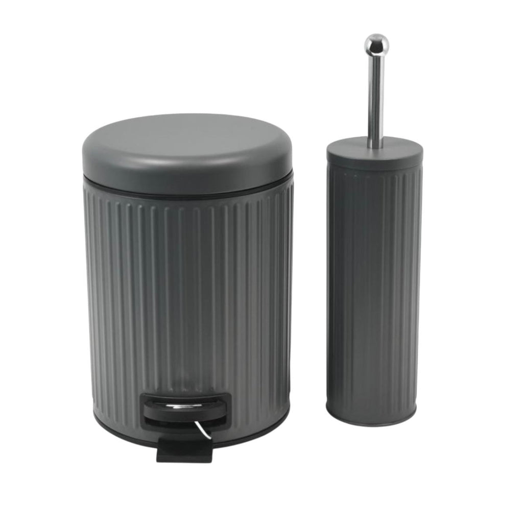 2PC Danny Home Modern Pedal Bin & Toilet Brush Set - Home Phase