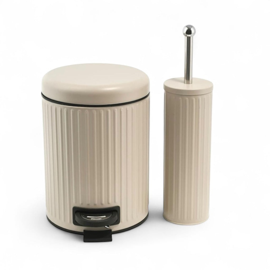 2PC Danny Home Modern Pedal Bin & Toilet Brush Set - Home Phase