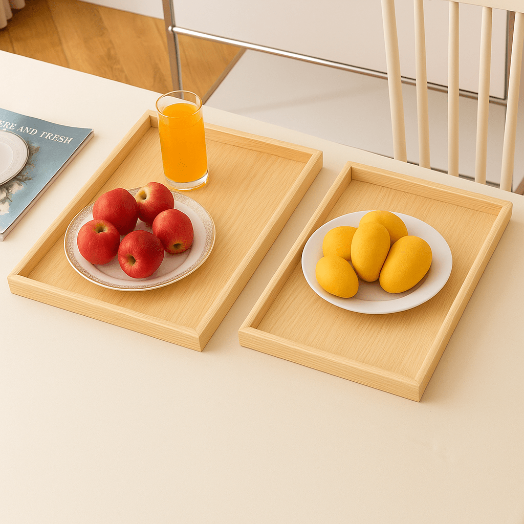 2PC MDF Wooden Tray Set - Home Phase