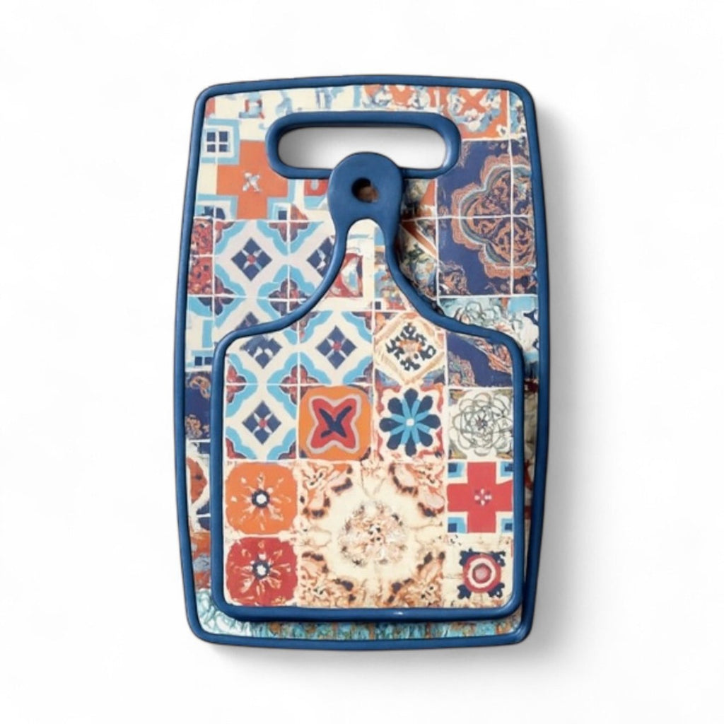 2PC Plastic Ethnic Chopping Board Set - Home Phase