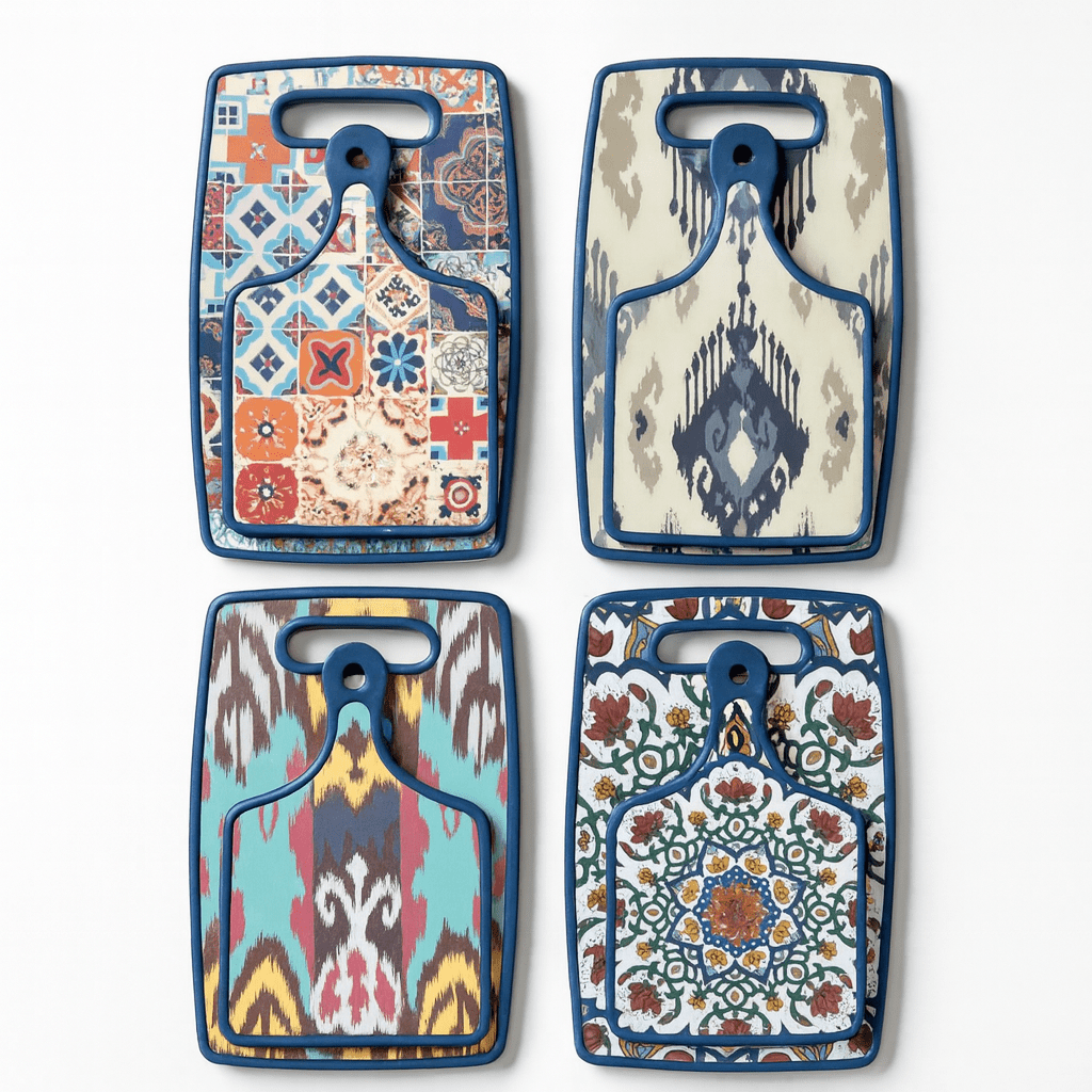 2PC Plastic Ethnic Chopping Board Set - Home Phase