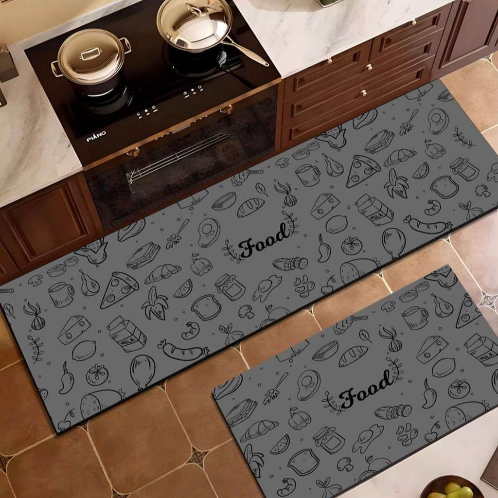 2PC Rubber Non - Slip Kitchen Mat Set - Home Phase