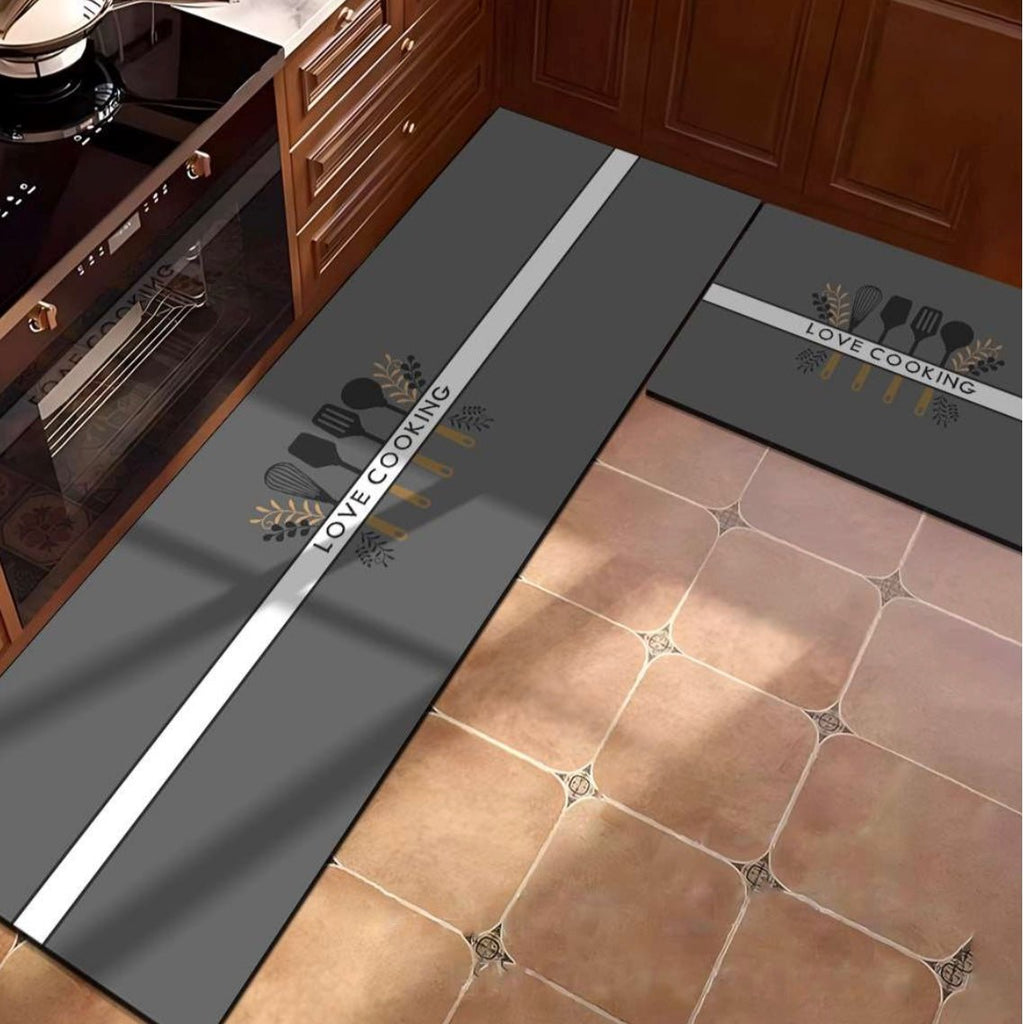 2PC Rubber Non - Slip Kitchen Mat Set - Home Phase