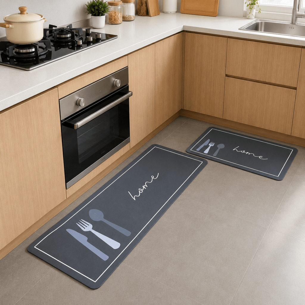 2PC Rubber Non-Slip Kitchen Mat Set - Home Phase