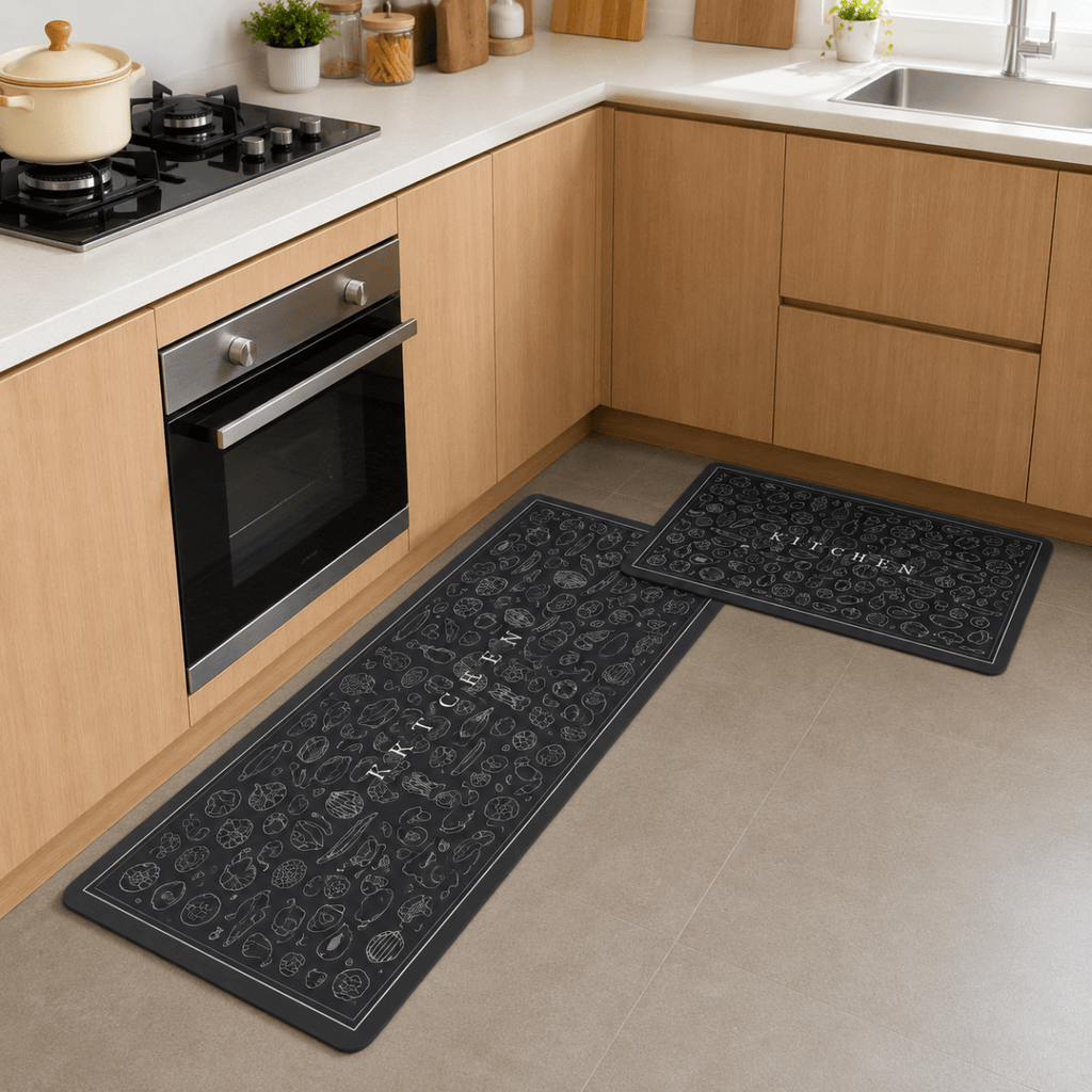 2PC Rubber Non-Slip Kitchen Mat Set - Home Phase