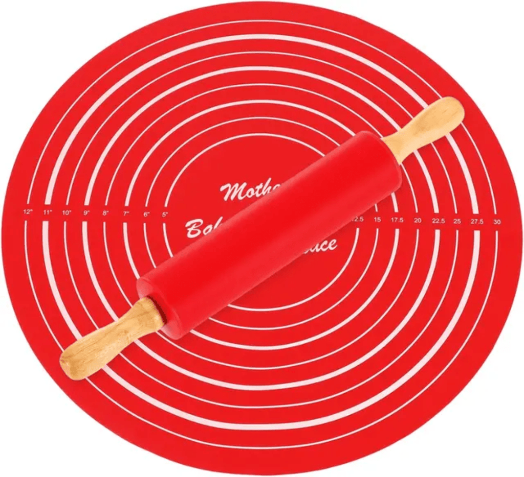 2PC Silicone Mat and Rolling Pin Set - Home Phase