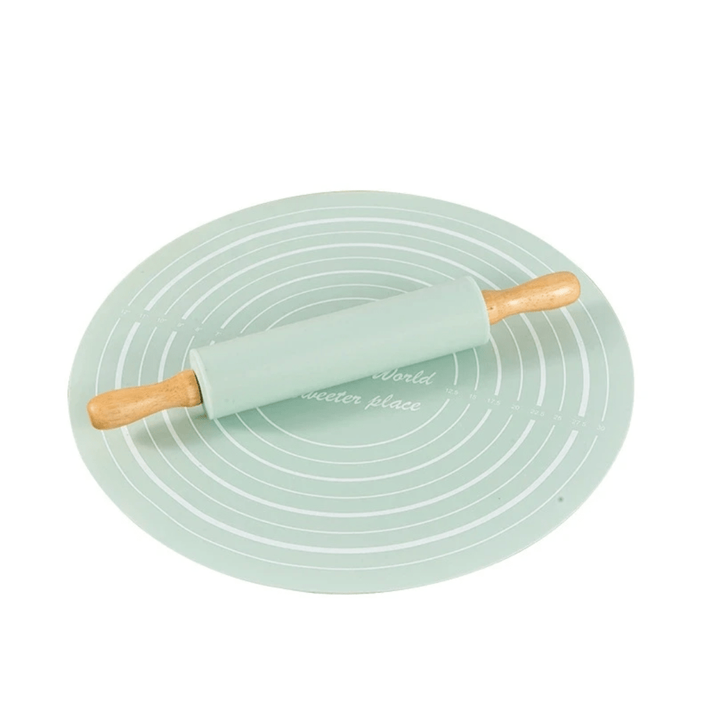 2PC Silicone Mat and Rolling Pin Set - Home Phase