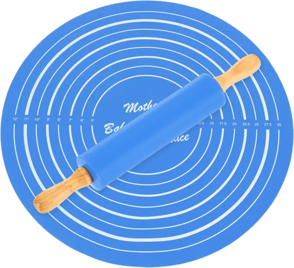 2PC Silicone Mat and Rolling Pin Set - Home Phase
