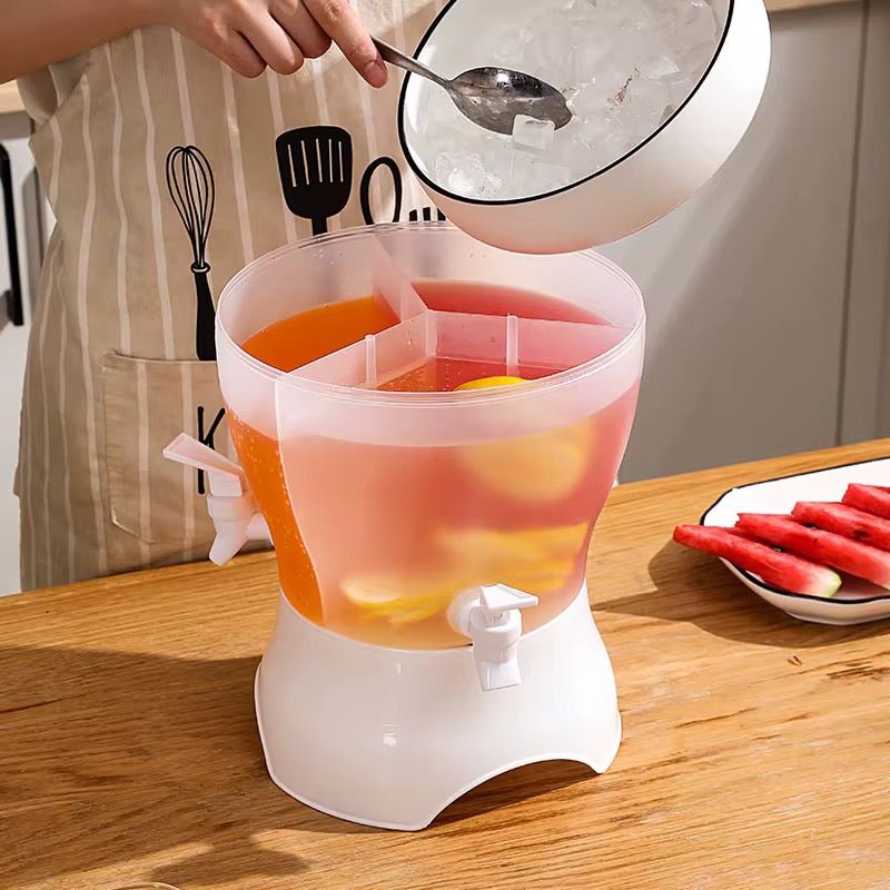 3 Division Rotating Plastic Beverage Dispenser - 4.3 L - Home Phase