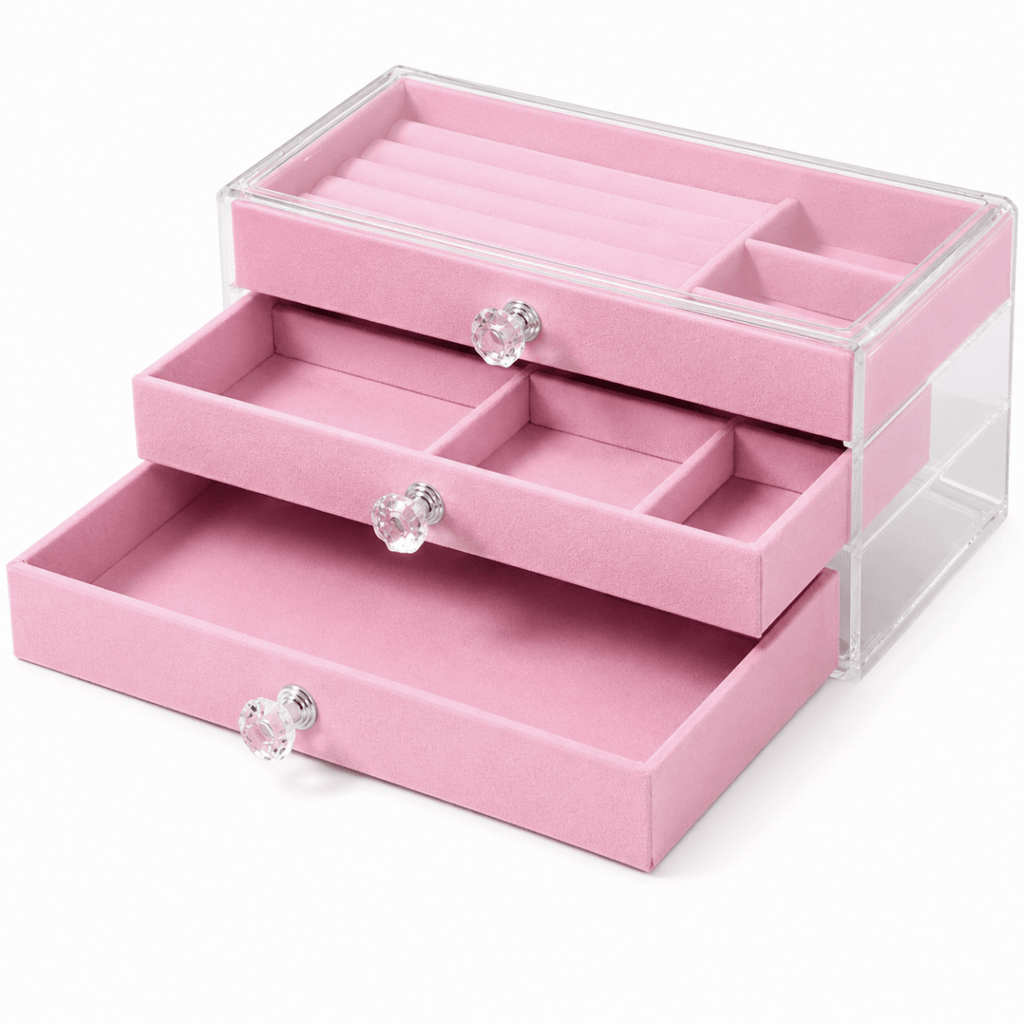 3 Drawer Acrylic Jewelry Storage Box - Home Phase