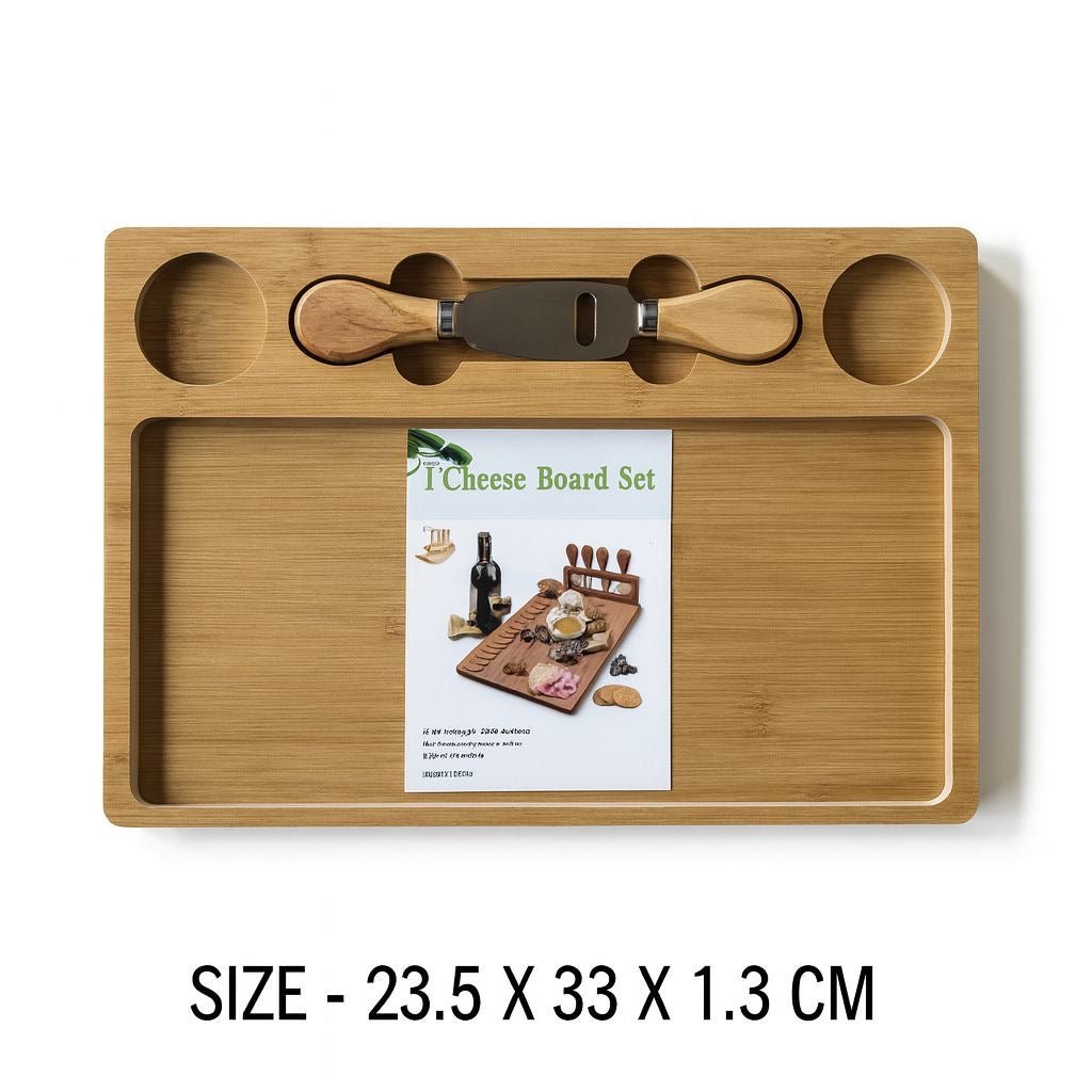 3 PC Wooden Cheese Board Set - Rectangular - Home Phase