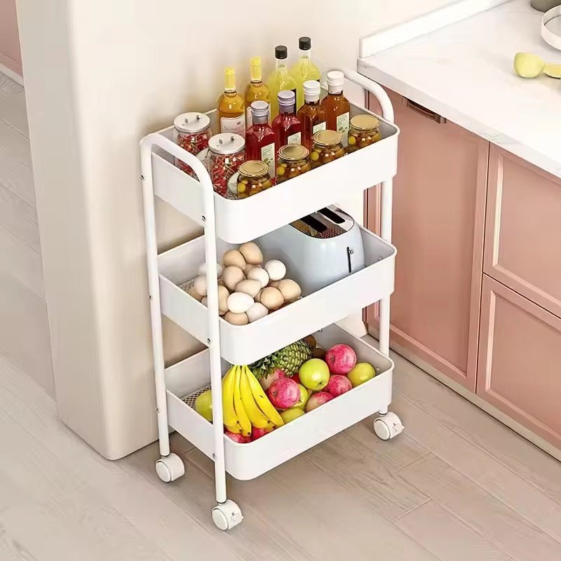 3 Tier Modern Metal Storage Trolley - Home Phase