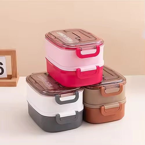 3 Tier Stackable Rectangle Bento Lunchbox – Home Phase