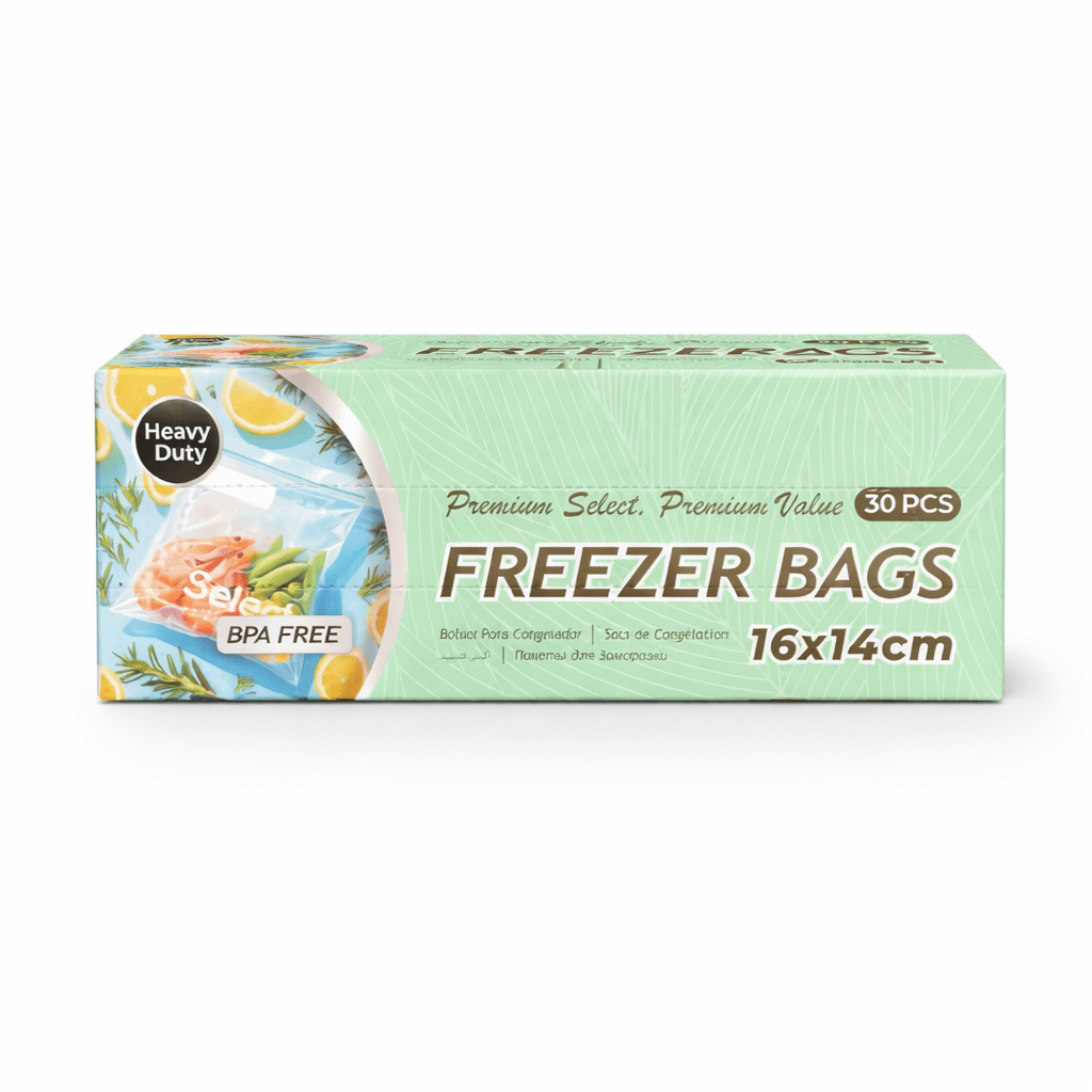 30PC Heavy Duty Freezer Bag - 16 x 14cm - Home Phase