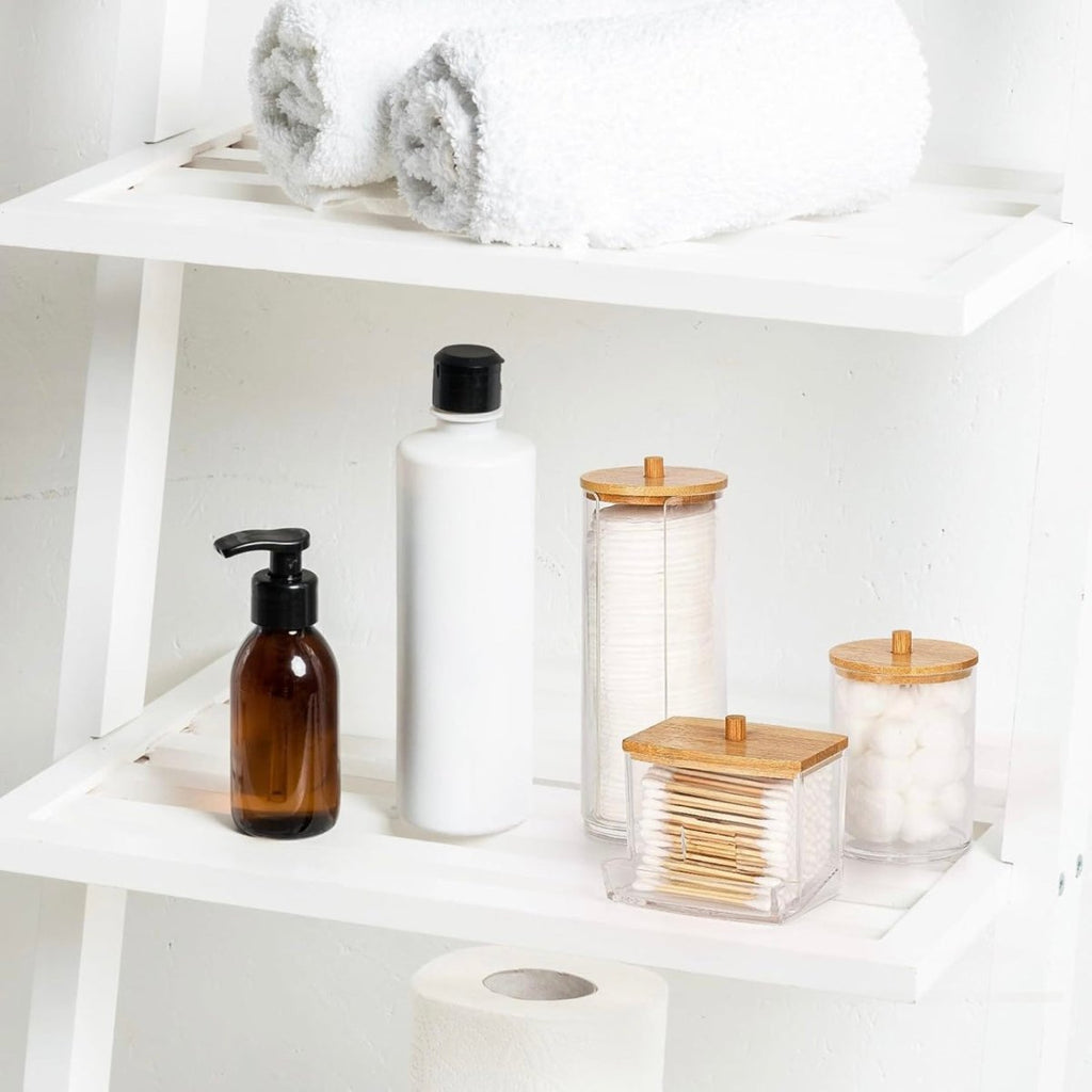 3PC Acrylic & Bamboo Cosmetic Storage Set - Home Phase