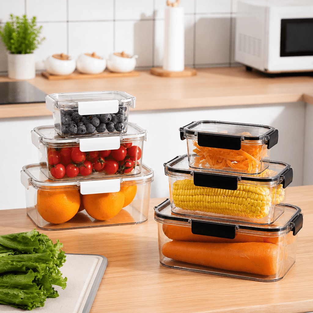 3PC Clip Lock Plastic Container Set - Home Phase