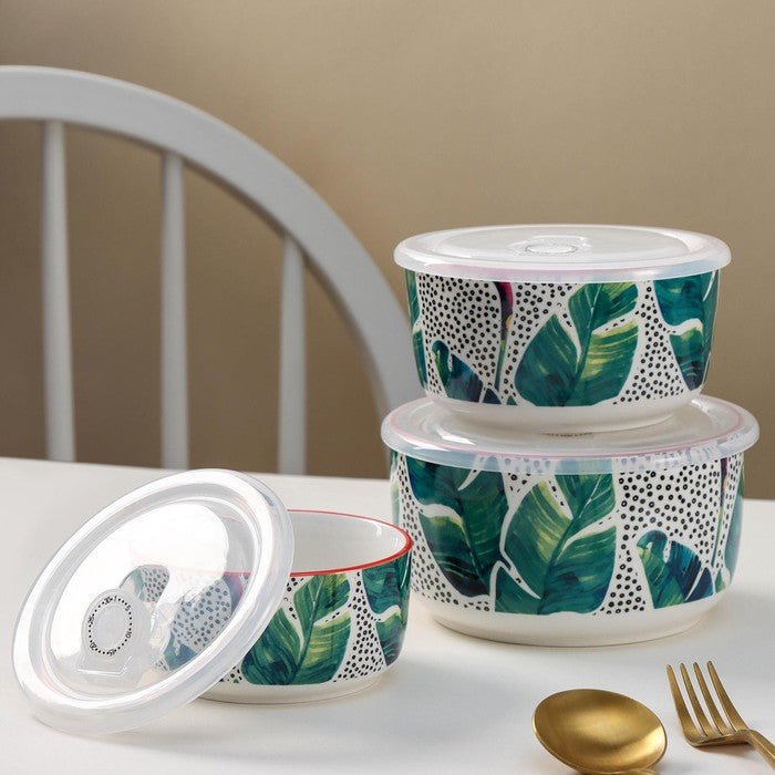 3PC Danny Home Porcelain Food Container Set - Home Phase