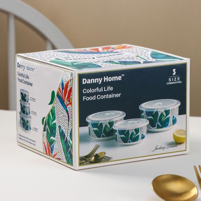 3PC Danny Home Porcelain Food Container Set – Home Phase