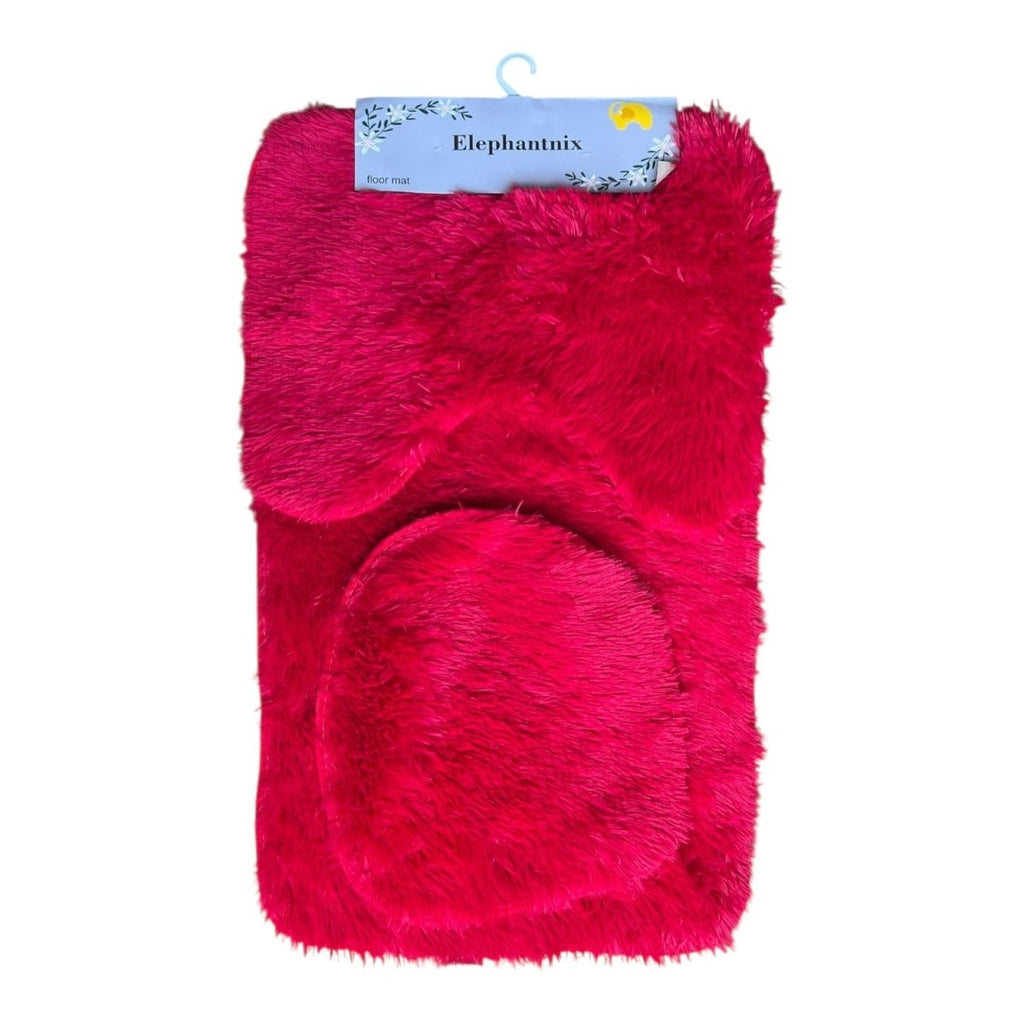 3PC Fluffy Bath Mat Set - 50 x 80 cm - Home Phase