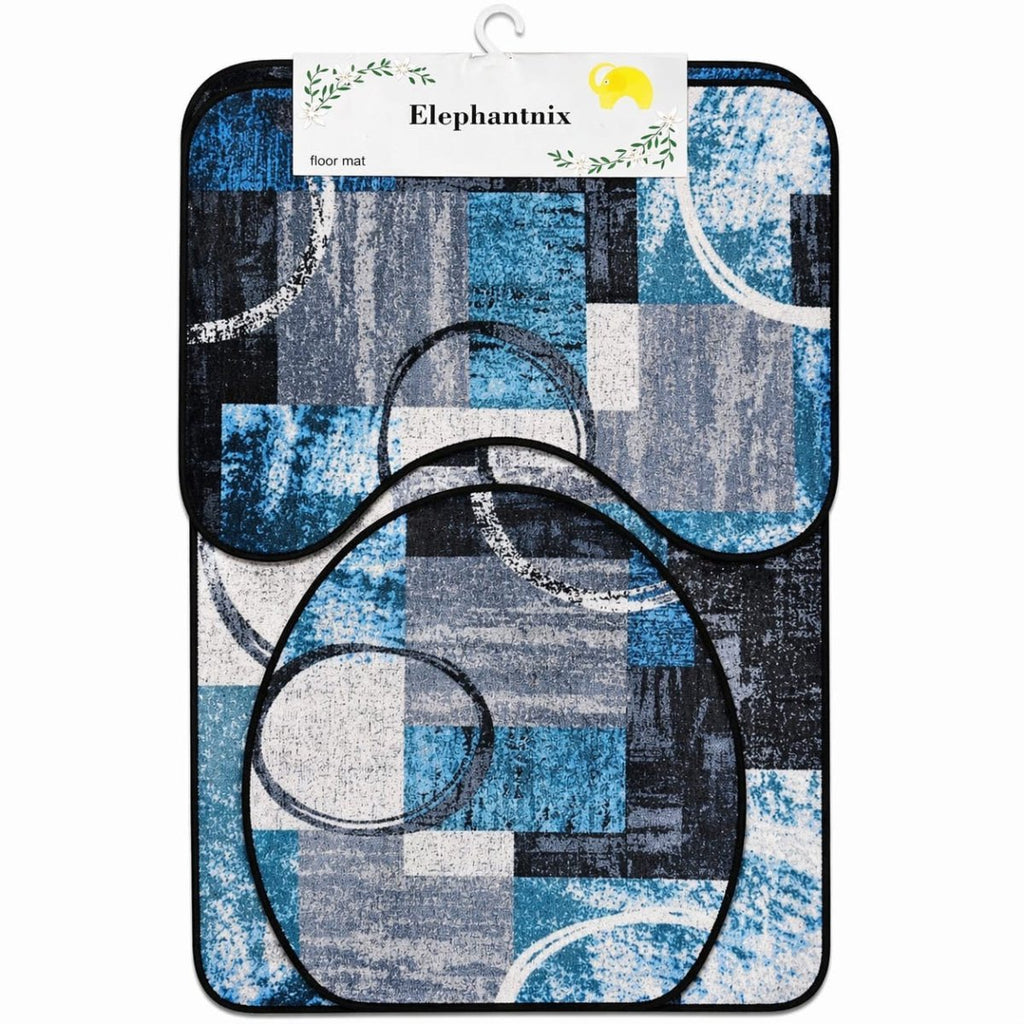 3PC Gloss Printed Bathroom Mat Set - Home Phase