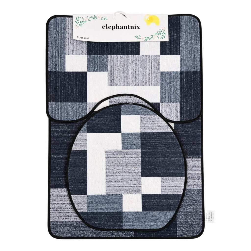 3PC Gloss Printed Bathroom Mat Set - Home Phase