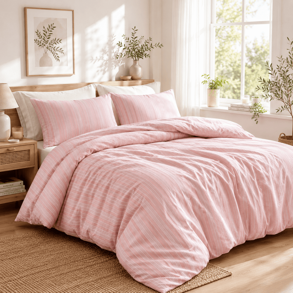 3PC Horrockses Chambray Comforter Set - 240 x 240 cm - King XL - Home Phase
