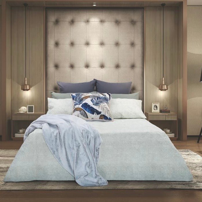 3PC Horrockses Textured Quilt Set - 240 x 260 cm - California King - Home Phase