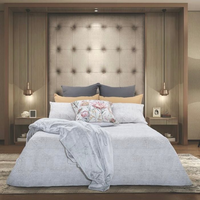 3PC Horrockses Textured Quilt Set - 240 x 260 cm - California King - Home Phase