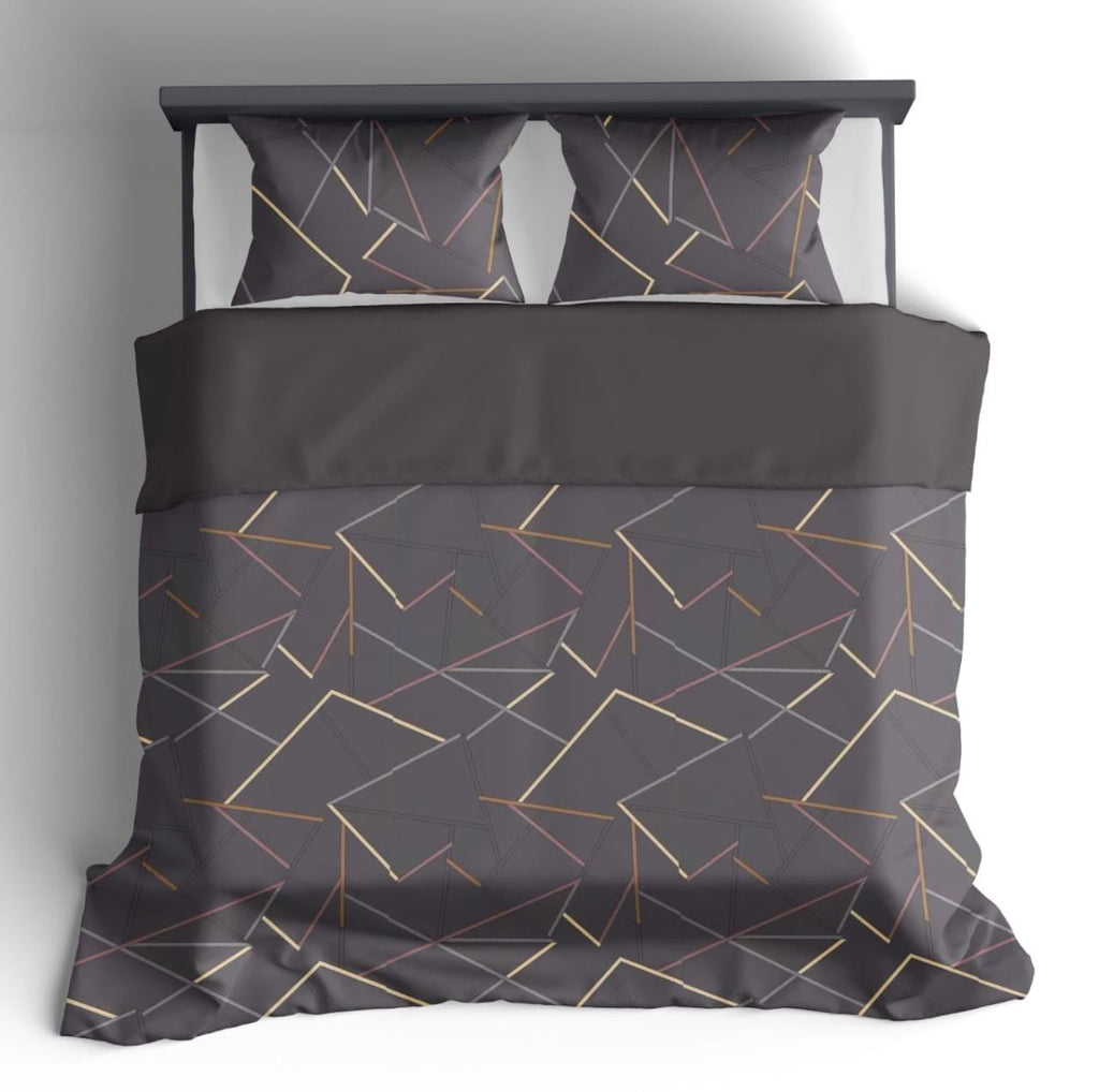 3PC KingsRest Comforter Set - Linear Geo - Queen - Home Phase