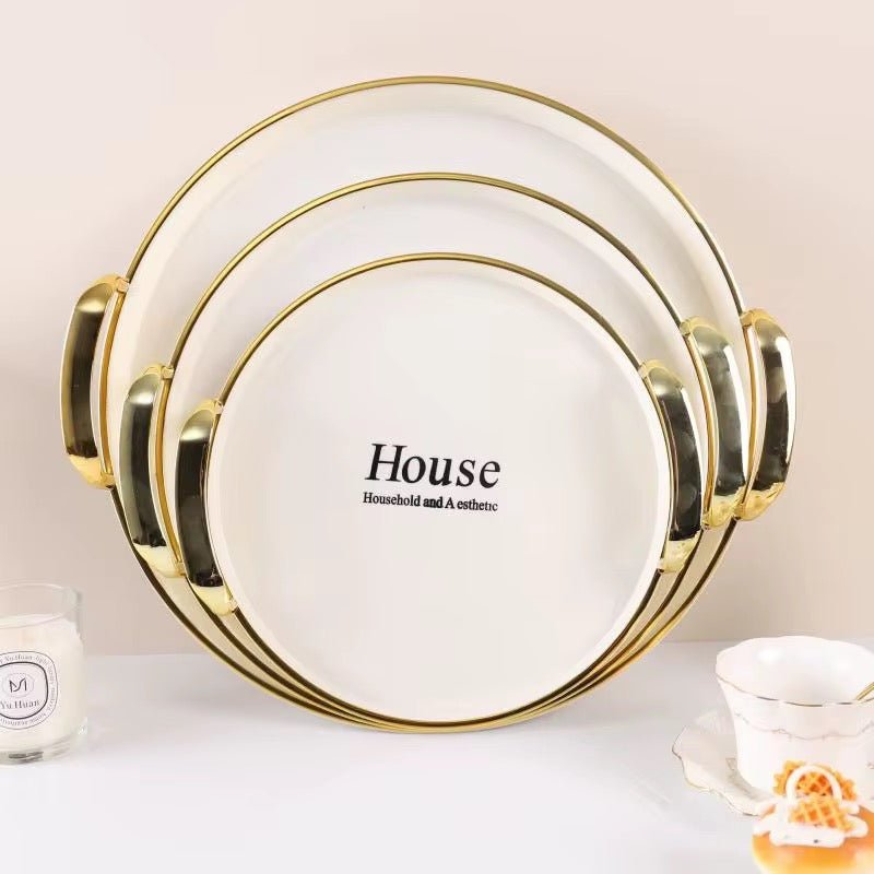 3PC Lux Plastic Serving Tray Set - Home Phase