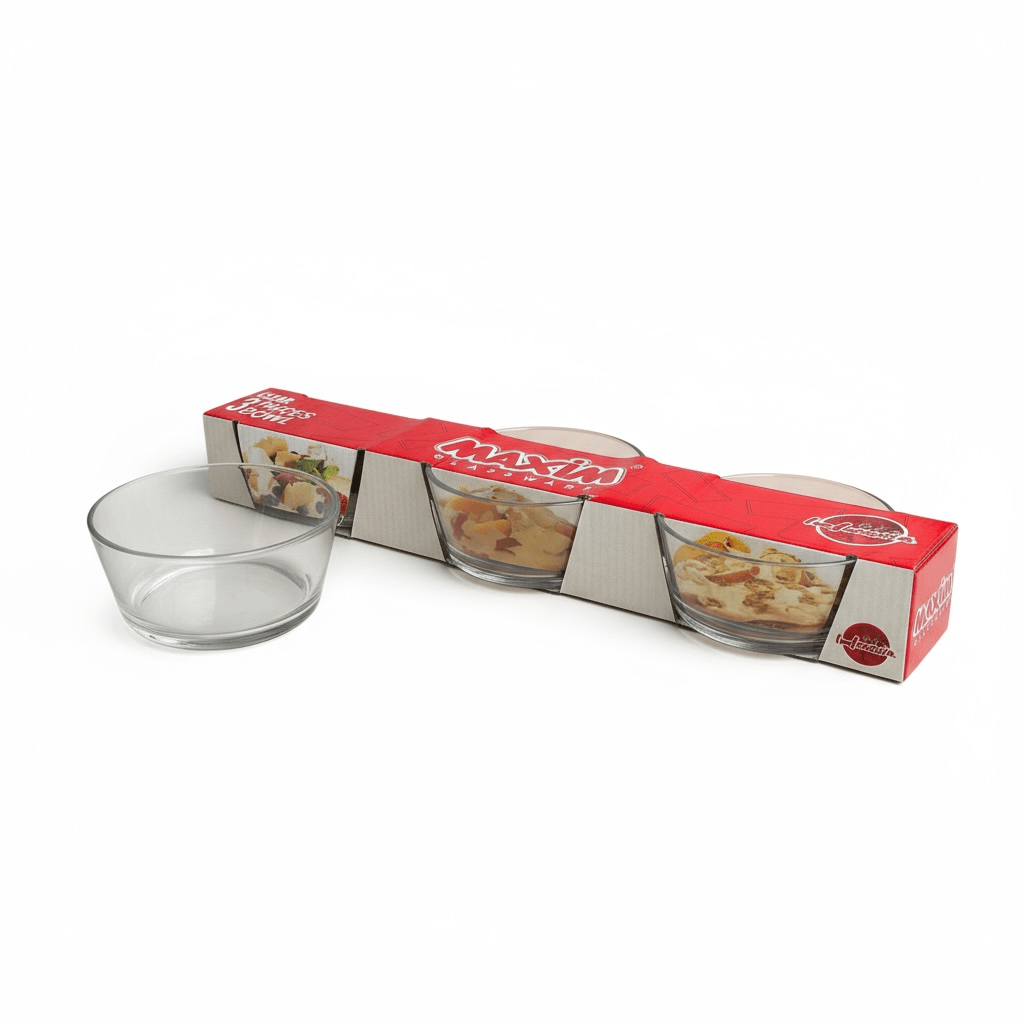 3PC Maxim Clear Glass Bowl Set - Home Phase