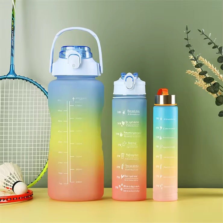 3PC Motivational Water Bottle Set - Style Phase Home
